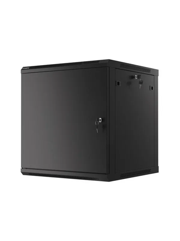 Lanberg WF01-6612-00B - 12U Wall-Mounted Rack Cabinet with Solid Door