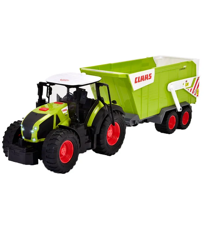 Dickie Toys Traktor – CLAAS Traktor m. Trailer – Ljus/Ljud