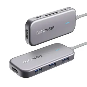 BW-TH5 7in1 Hub USB-C till 3xUSB 3.0, HDMI, USB-C PD, SD, microSD