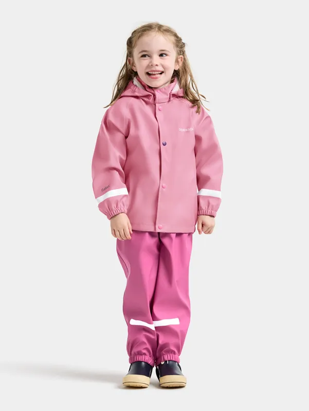 Didriksons Slaskeman Regnställ, Light Heather Pink, 100