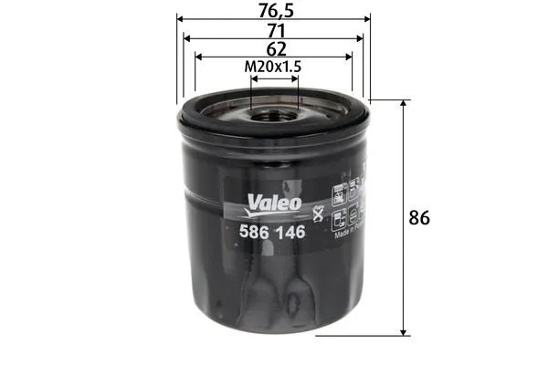 Oljefilter VALEO 586146