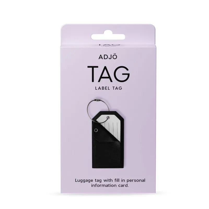 ADJÖ Bagagelapp Svart 36 g