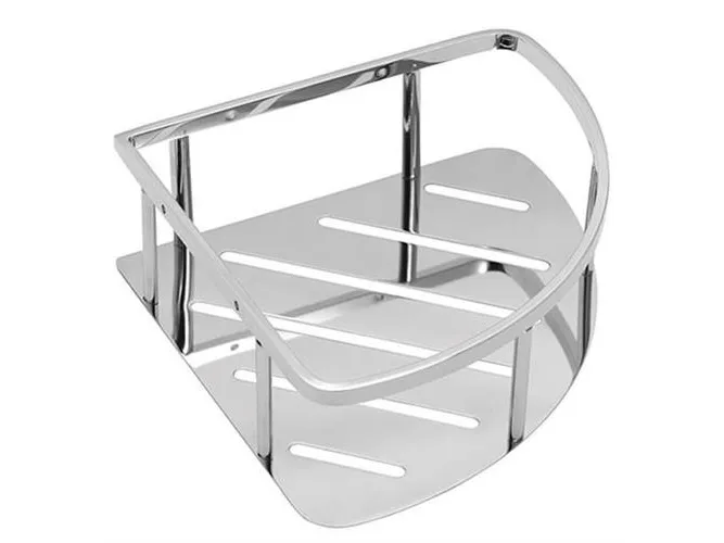 Pressalit corner shelf polished stainless steel