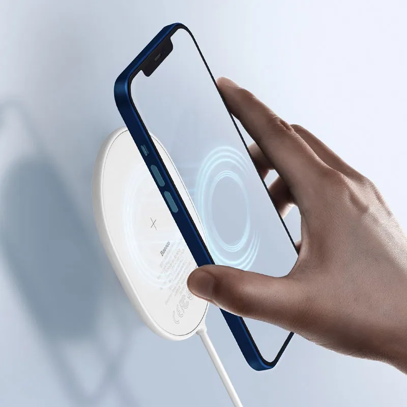 Trådlös laddare för iPhone 12, 15 W - Vit