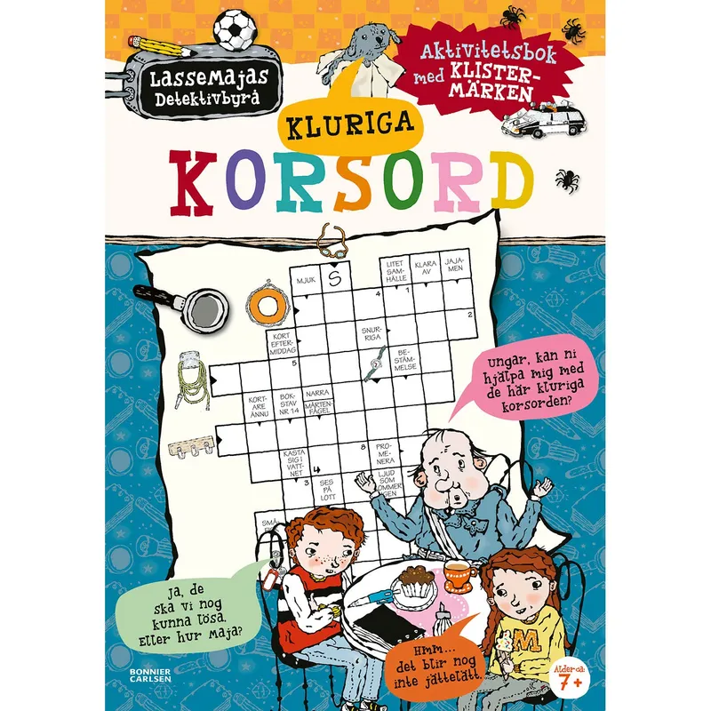 Kluriga korsord : aktivitetsbok med klistermärken