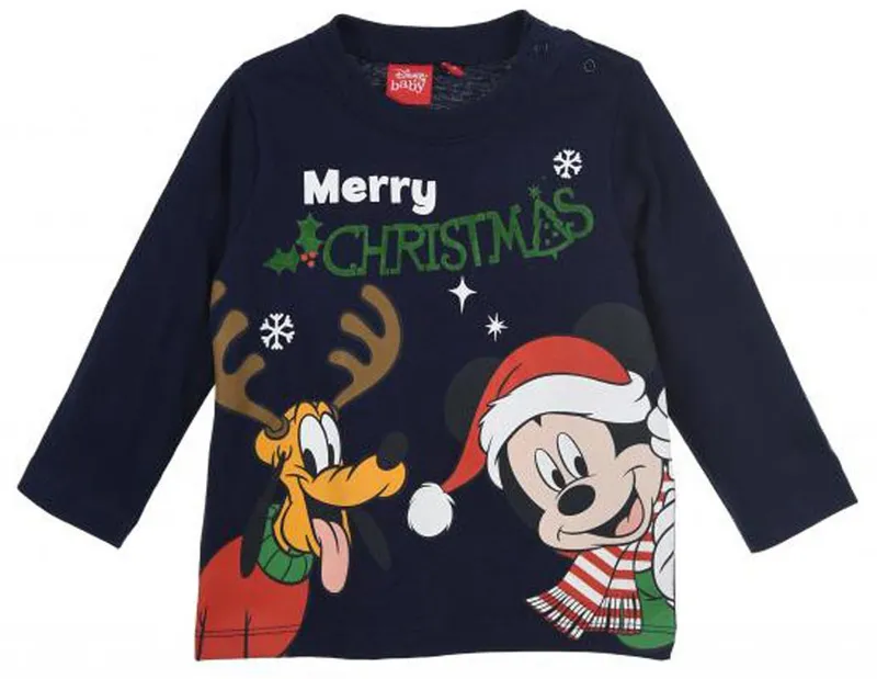 Musse Pigg - Jul-T-shirt, Blå