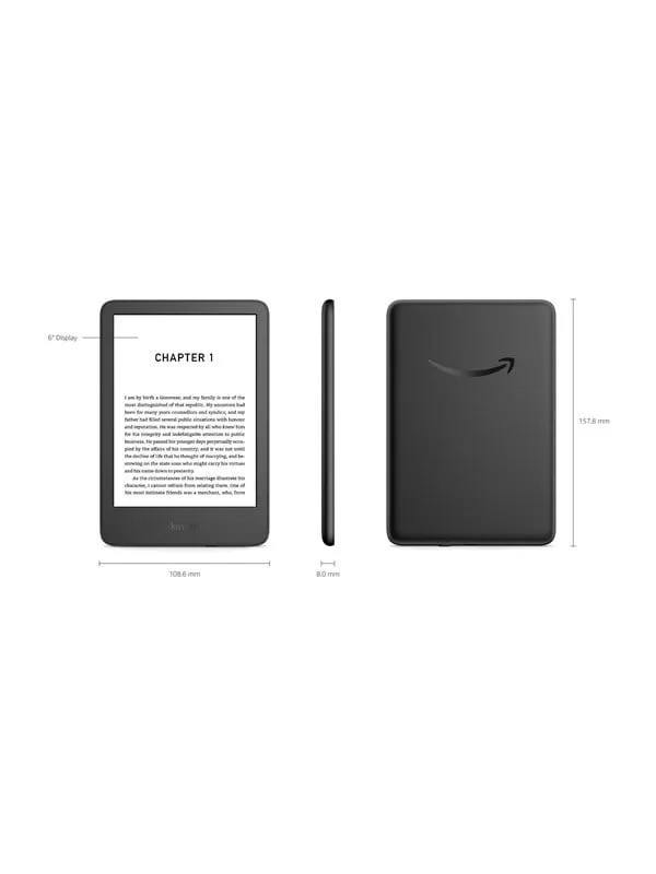 Amazon Kindle - 11:e generation - eBook-läsare - 16 GB - 6″ monokrom - pekskärm - Bluetooth, Wi-Fi - svart