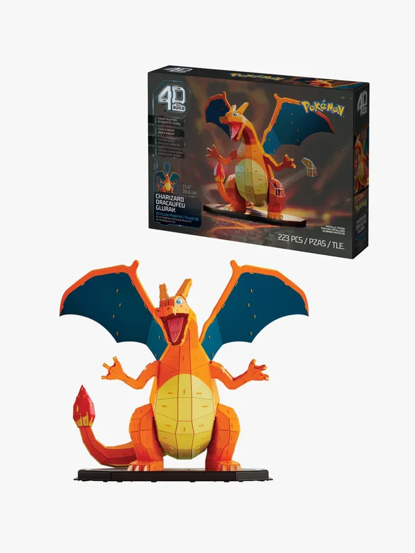4D Build 3D-Pussel - Pokémon: Charizard 39 cm - 223 Bitar