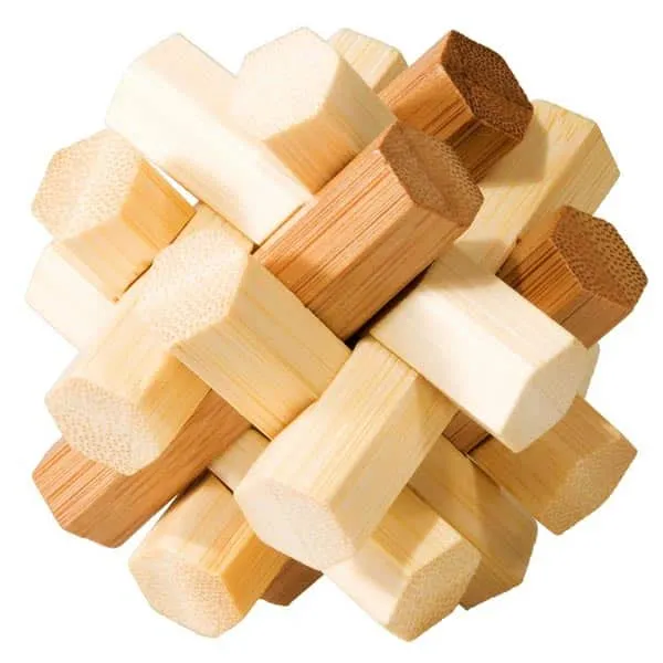 Knep & knåp, Bambu-3D-pussel – Dubbel Knut – Svårighetsgrad 4