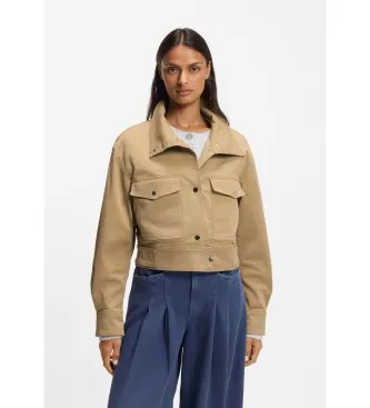 BOSS för kvinnor. 50552271 Jacka Jacelia beige (M), Casual, Bomull