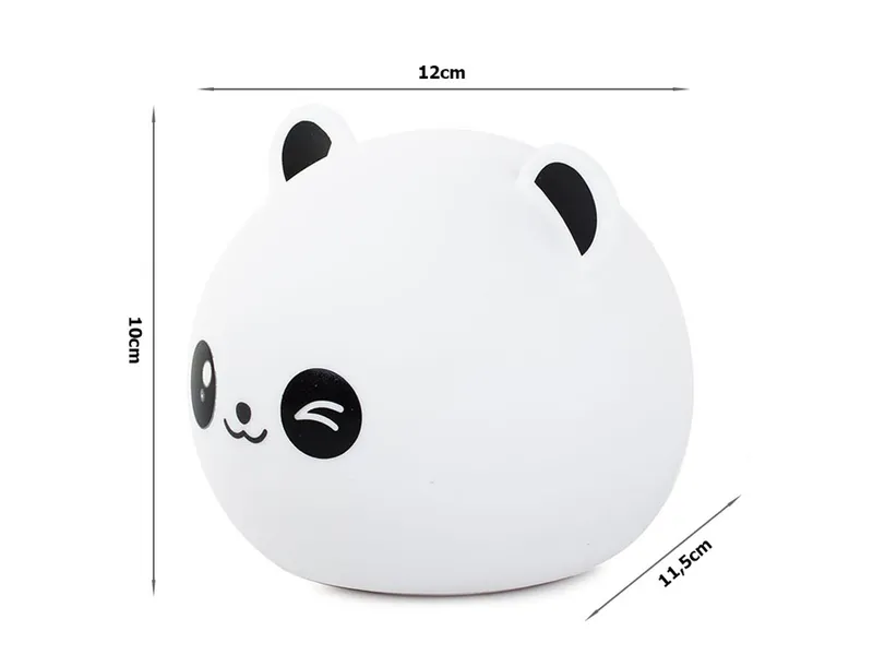 Laddningsbar nattlampa i silikon – Panda