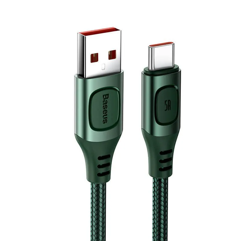 Quick Charge USB-C Kabel 5A 2m – Grön