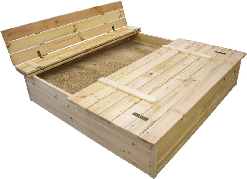SANDLÅDA JABO BÄNK+LOCK TRÄVIT 140X140CM | Beijerbygg Byggmaterial