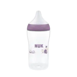 Nuk Nappflaska - Perfekt matchning - 260 ml - Flodhäst - Lila