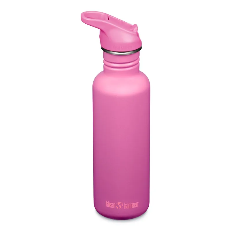 Klean Kanteen Classic 800 ml (W/ Flip Seal Sport Cap and Straw) Rose Violet
