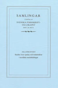 Studier över syntax och textstruktur i nordiska medeltidslagar