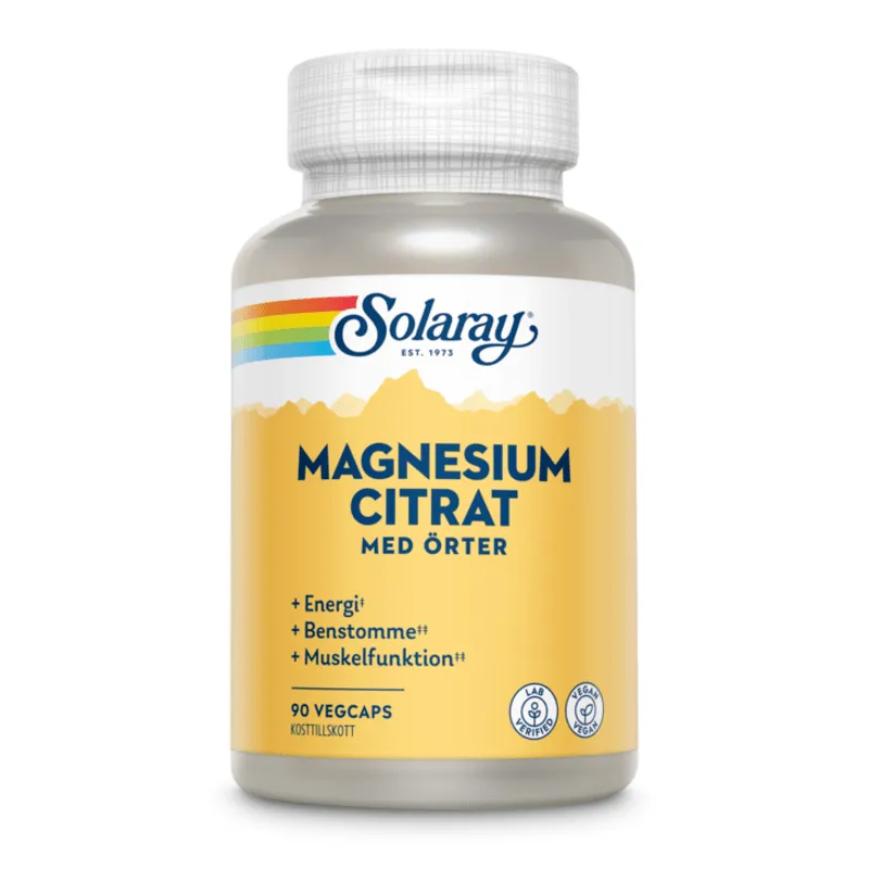 Solaray Magnesium Citrate, 90 kaps