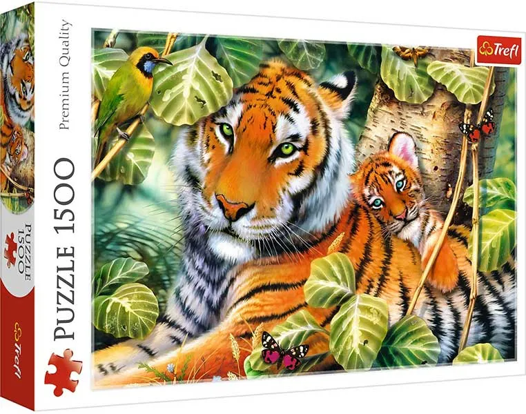 Trefl Puzzle - Two tigers (1500 pieces) 2D Pussel