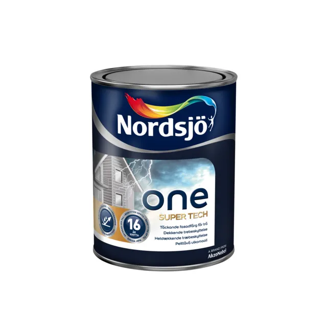 FASADFÄRG ONE 337 SVART 1L NORDSJÖ AKRYLATTÄCKFÄRG | Beijerbygg Byggmaterial