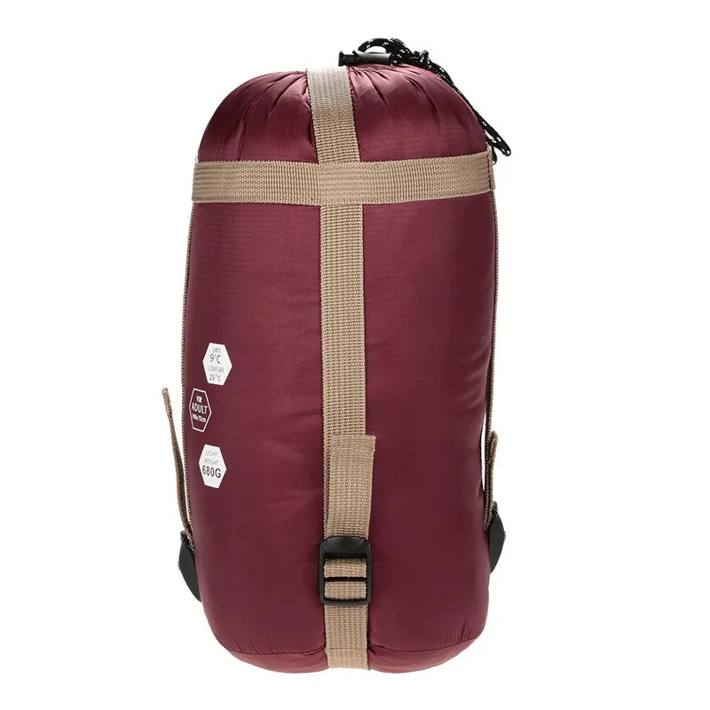 Lixada 190 * 75 cm utomhuskuvert Sovsäck Camping Resor Vandring Multifunktion Ultralätt 680g röd