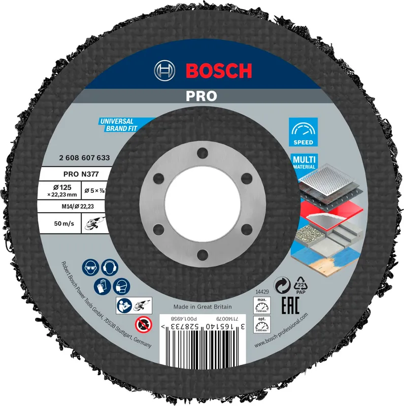 Bosch 2608607633 Grovrengörare 125 mm, 22,23 mm