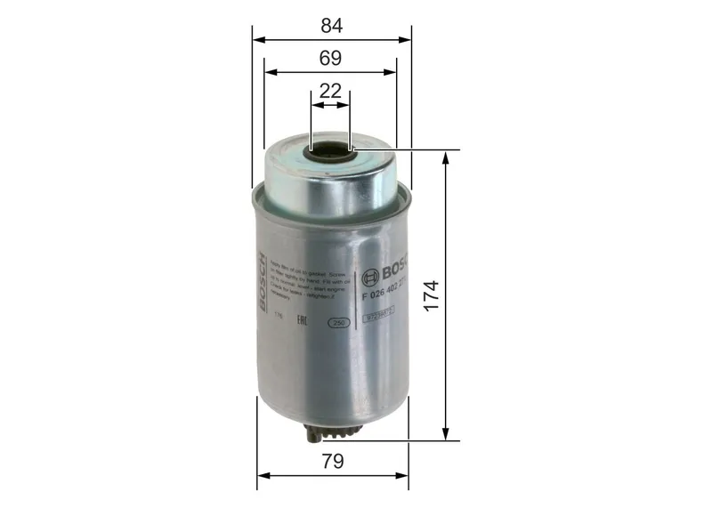 Bränslefilter BOSCH F 026 402 271