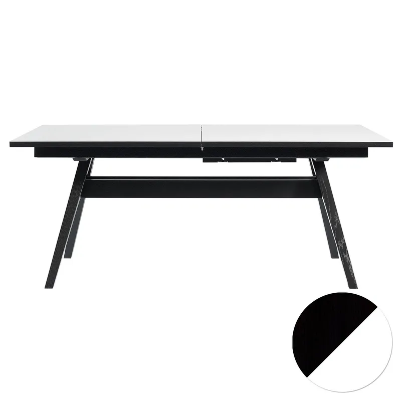 Skovby, Sm11 Bord Svart Ek Lack/Vit Laminat 183-275X100X74Cm