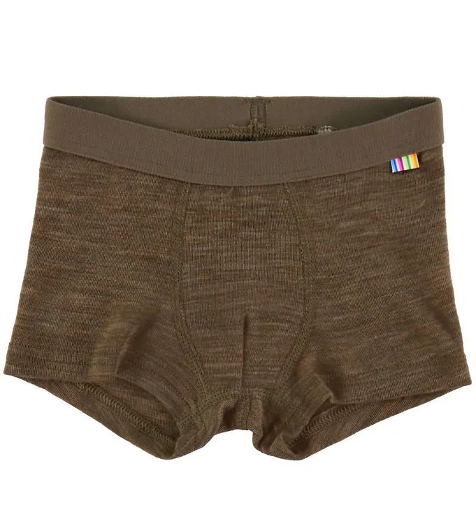 Joha Boxershorts – Ull/Silke – Brun Mererad (#2031)