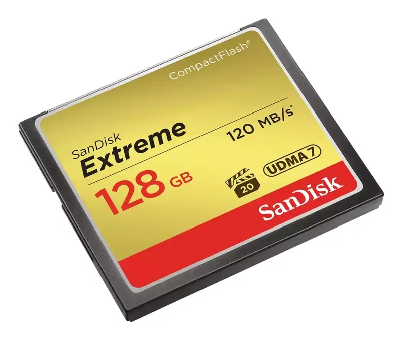 SanDisk Extreme CompactFlash 128 GB - 120/85 MB/s, UDMA 7, VPG-20