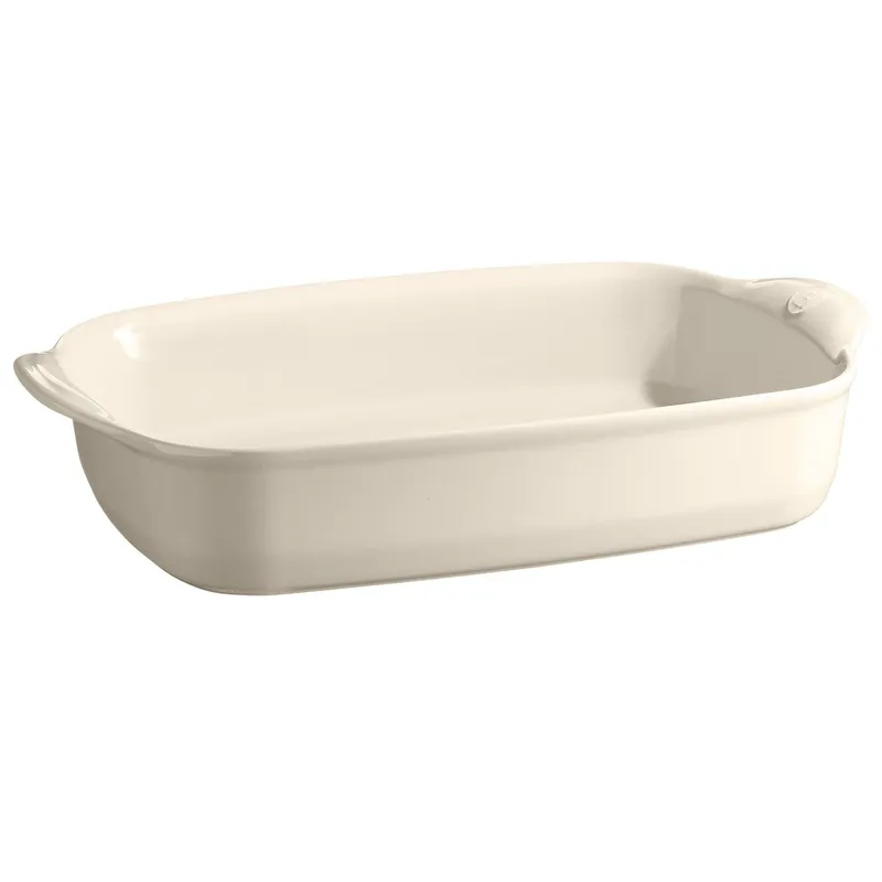 Emile henry Rektangulär ugnsform (L) 4 liter, cream