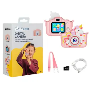 MiniLens Digitalkamera Enhörning, Rosa