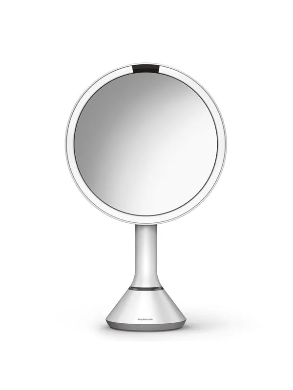 Simplehuman Sensor spegel med touch-kontrollerad ljusstyrka och dubbel ljusinställning, vit