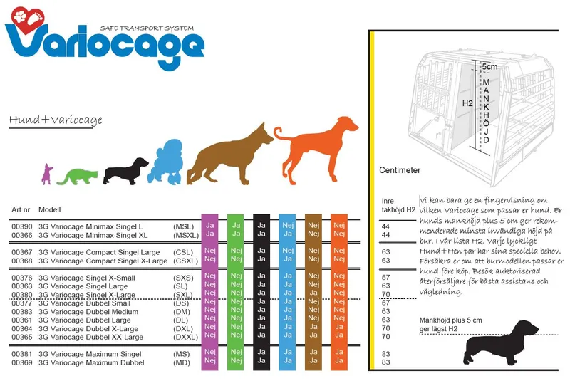 Hundbur MIMsafe VarioCage Double L