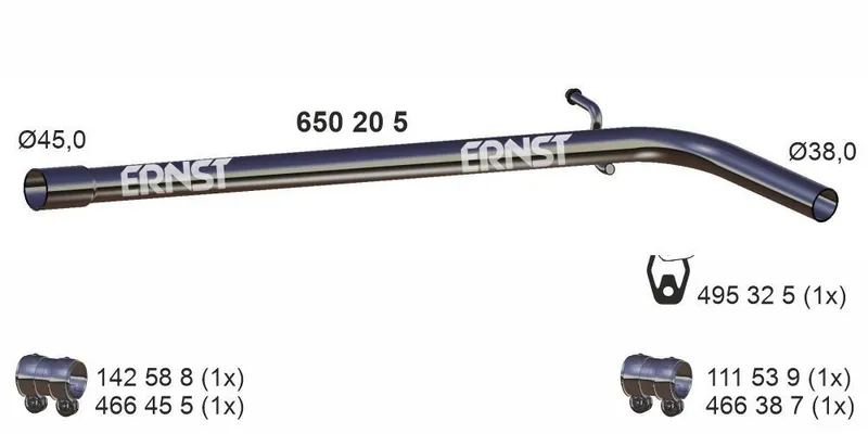 Avgasrör ERNST 114400