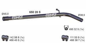 Avgasrör ERNST 114400