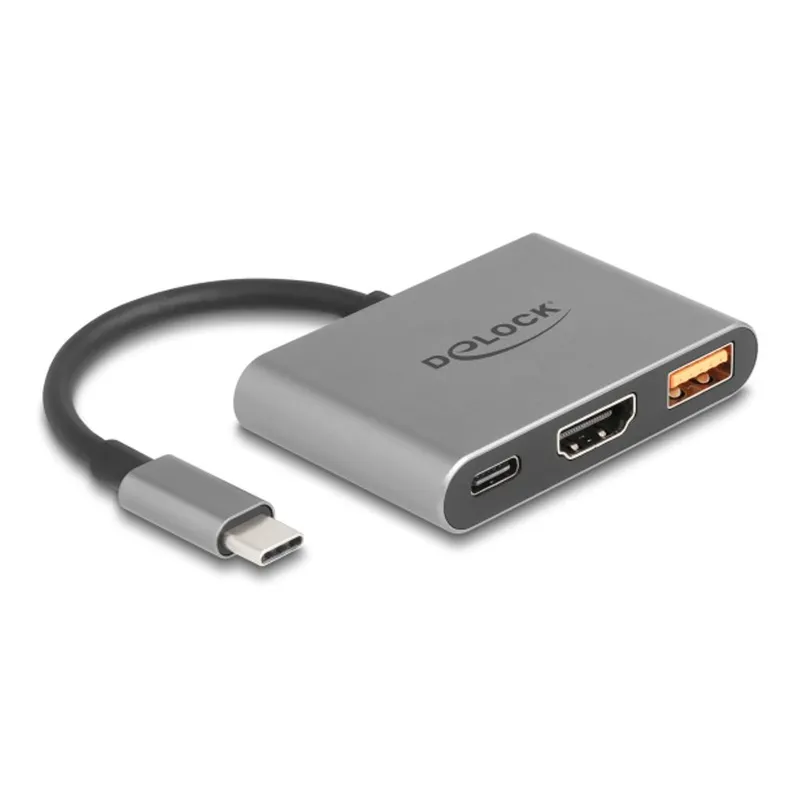 Delock USB-C adapter till HDMI 4K@30Hz / USB-A / USB-C PD 90W
