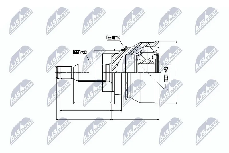 Ledsats, drivaxel NTY NPZ-MS-038