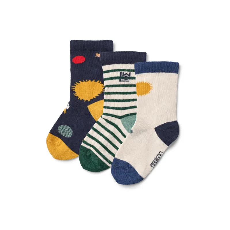 LIEWOOD Silas Strumpor Universe/Classic Navy strl 22/24 3-pack