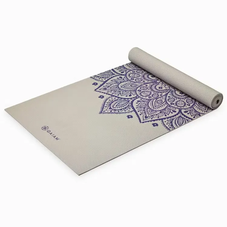 Yogamatta 5mm Sustained Sundial Flower Grey - Gaiam