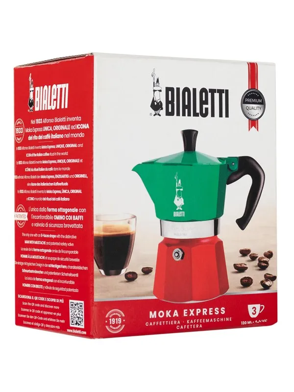 Bialetti Mokabryggare Italy 3 Koppar