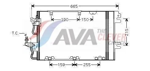 Kondensor, klimatanläggning AVA COOLING SYSTEMS OL5384D
