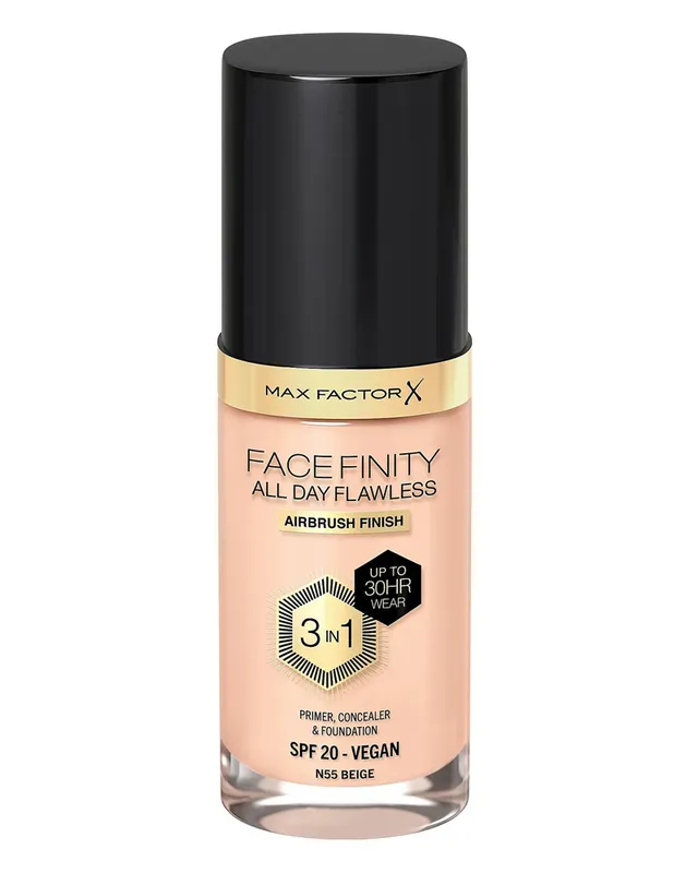 Max Factor Facefinity All Day Flawless 3in1 Liquid Foundation N55 Beige