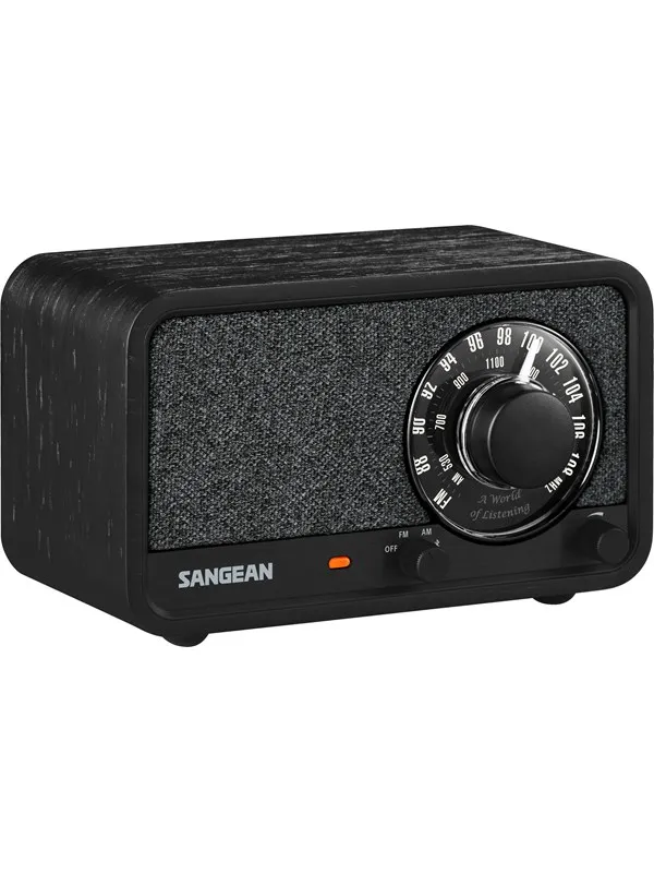 Sangean WR-8 AM/FM/Bluetooth Radio Midnight Oak - AM/FM - Mono - Ek/svart