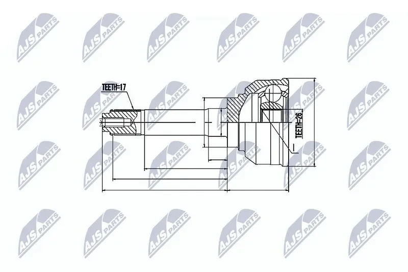 Ledsats, drivaxel NTY NPZ-IS-002