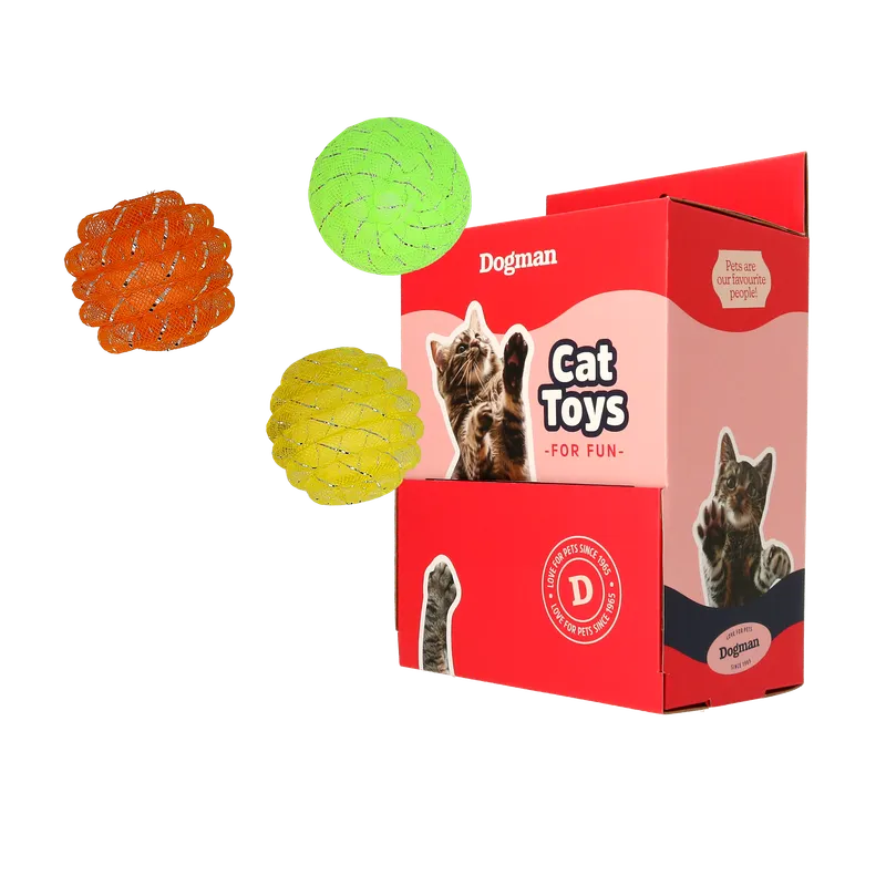 Dogman Kattleksak Nätklädd Boll 4,5cm