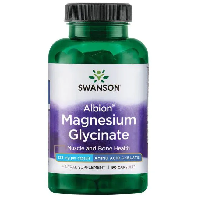 Magnesium Glycinate 133 mg Albion Chelated 90 kapslar Swanson