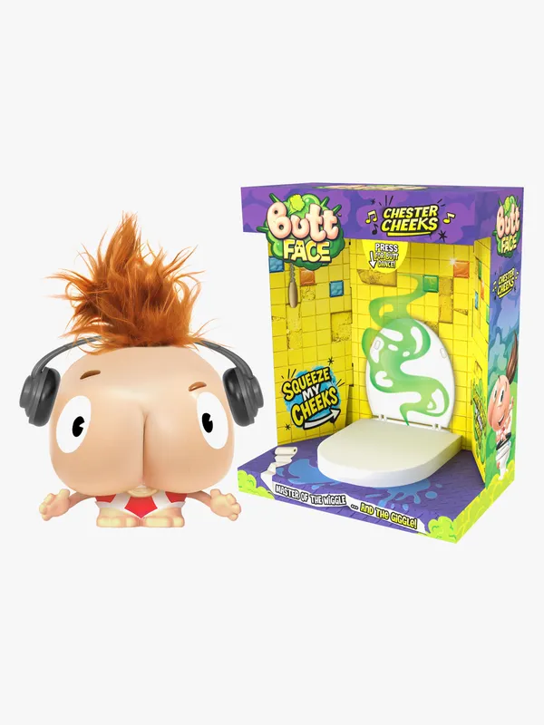 Butt Face Chester Cheeks pruttande figur Goliath