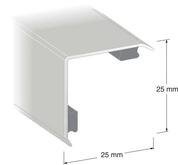 HÖRNSKYDD 25X25 MM ROSTFRI BLANK 150 CM NR 632 | Beijerbygg Byggmaterial
