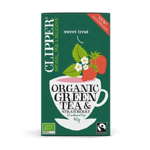 Clipper Tea Clipper Organic Green Tea Strawberry 20 st