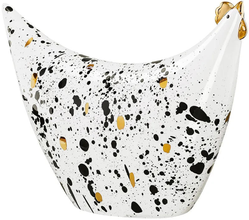 Cult Design – Påsk Höna Stänk Ofelia Vit & Svart porslin Design Marita Lord